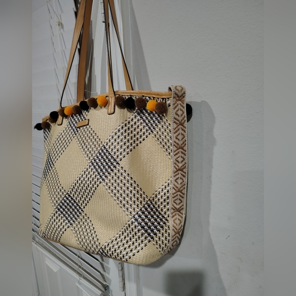 Vera Bradley Tan and Black Checkered Tote - Picture 12 of 17